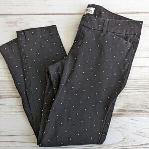 Old Navy Diva Black with White Polkadot Cropped Pants Sz 6 Regular